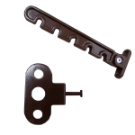 Фиксатор створки металлический коричневый (Гребенка)