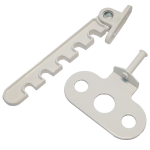 Фиксатор створки металлический белый (Гребенка)